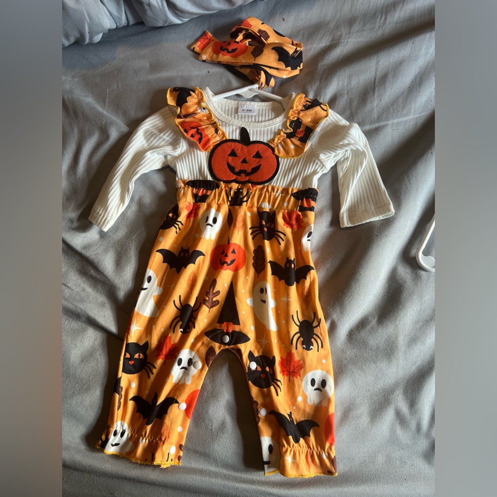 Halloween Pumpkin and Ghost Kids Costume